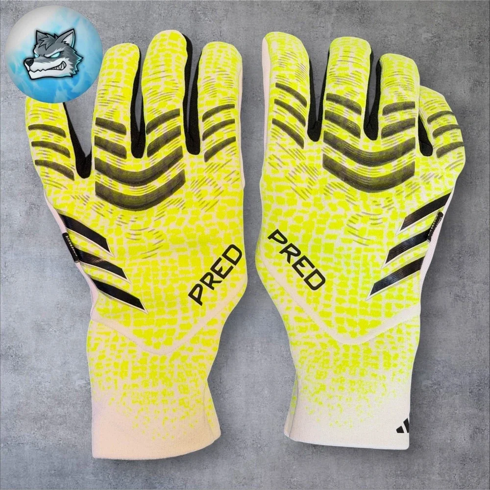 Adidas Predator Pro Fingersave Goalkeeper Gloves Size 12 New Volt Yellow JN5354